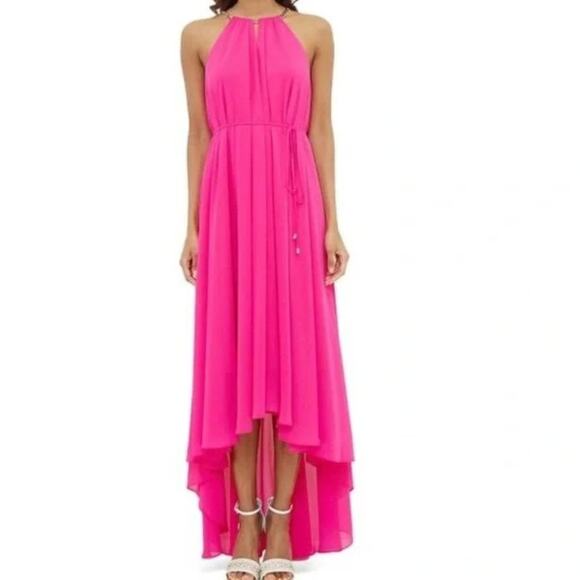 Ted Baker maxi dress size 8 Harpah Floral NWT pastel pleated gold chain straps - Picture 7 of 14